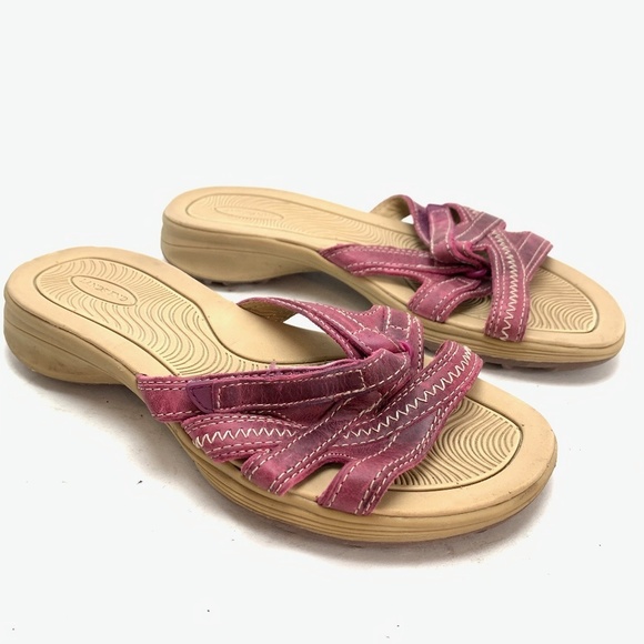 LAND'S END Purple Slides Sandals Flip Flops sz 7 D - Picture 1 of 16